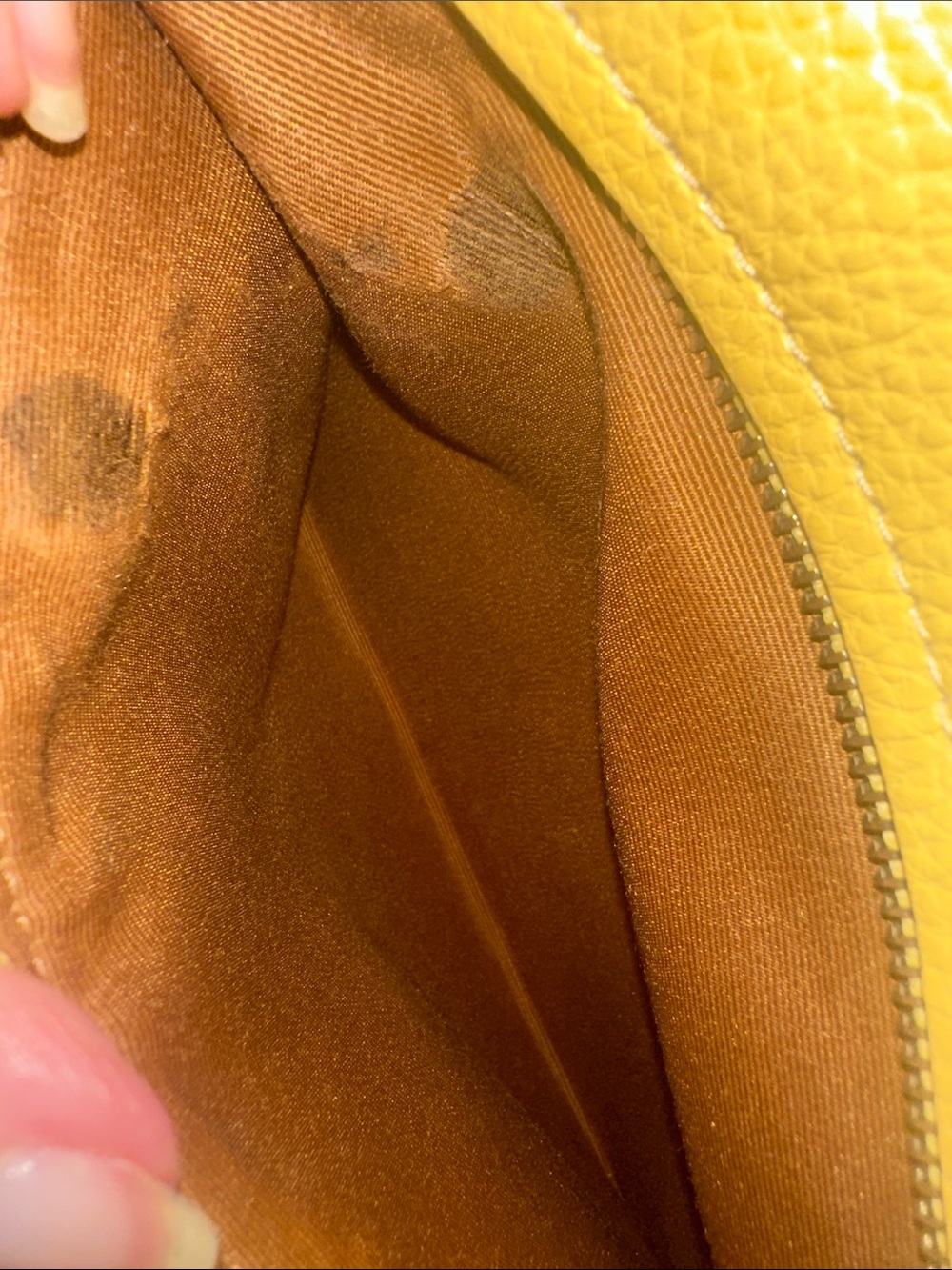 COACH Teri Hobo Pebble Leather Shoulder/Crossbody Bag in Yellow CJ517 - Picture 11 of 13